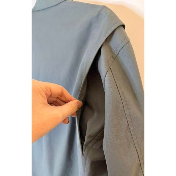 Vintage 90's Banana Republic Bomber Jacket Men’s Small Grey - Picture 5 of 9